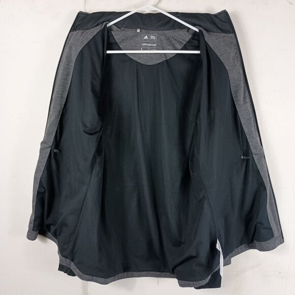Adidas Womens ClimaProof Golf Jacket Softshell Concealed Hood Full-Zip L Gray - Picture 8 of 12